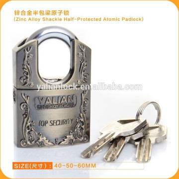 Top segurança zinco liga Shackle Half Protected Atomic cadeado